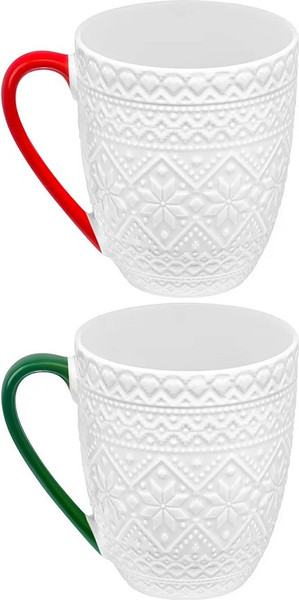 Набор кружек Elan Gallery Праздничный орнамент 880250