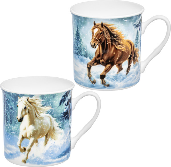 Набор кружек Elan Gallery Лошадь в снегу 880272 - фото