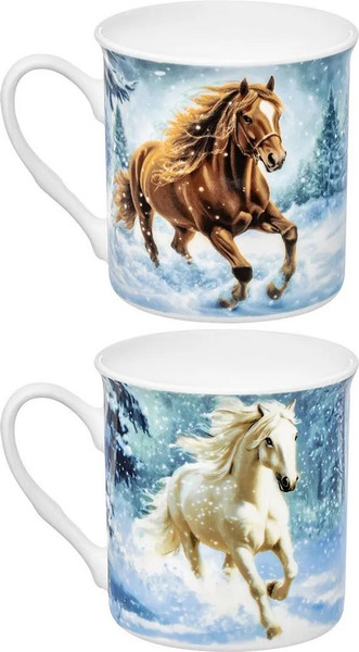Набор кружек Elan Gallery Лошадь в снегу 880272