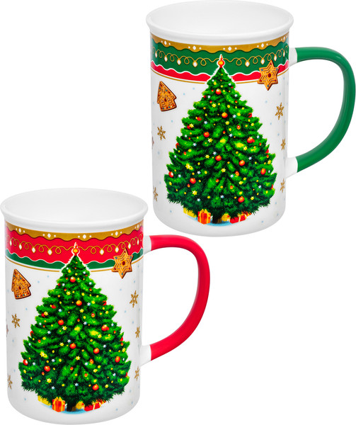 Набор кружек Elan Gallery Новогодняя Елка 880273 - фото