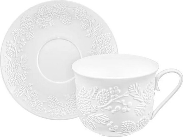 Чашка с блюдцем Elan Gallery Шишки 950449 - фото