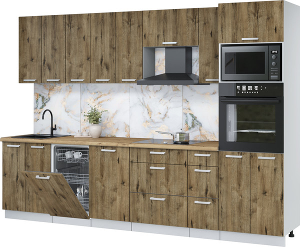 Кухонный гарнитур Интерлиния Мила Лайт 3.0-ПМ3 - фото