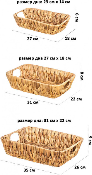 Набор корзин El Casa 990709