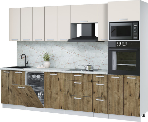 Кухонный гарнитур Интерлиния Мила Лайт 3.0-ПМ3 - фото