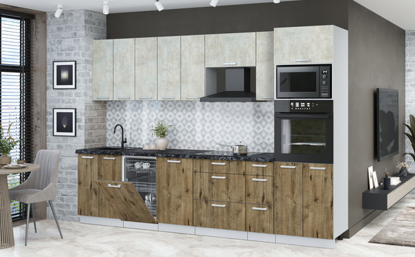 Кухонный гарнитур Интерлиния Мила Лайт 3.0-ПМ3