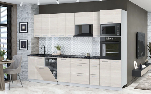 Кухонный гарнитур Интерлиния Мила Лайт 3.05-ПМ3