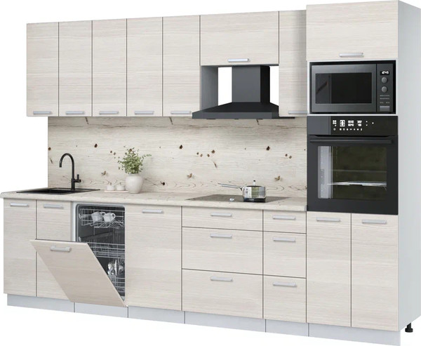 Кухонный гарнитур Интерлиния Мила Лайт 3.05-ПМ3 - фото
