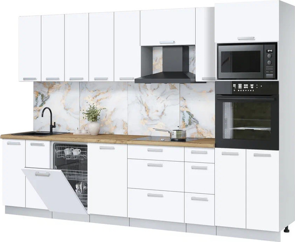 Кухонный гарнитур Интерлиния Мила Лайт 3.05-ПМ3 - фото