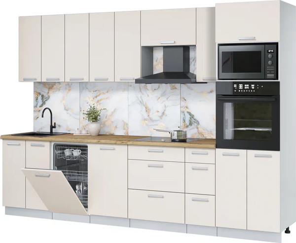 Кухонный гарнитур Интерлиния Мила Лайт 3.05-ПМ3 - фото