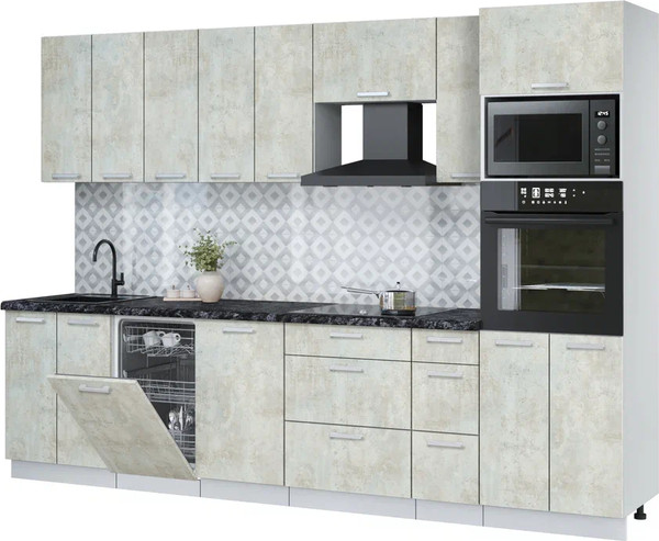 Кухонный гарнитур Интерлиния Мила Лайт 3.05-ПМ3 - фото