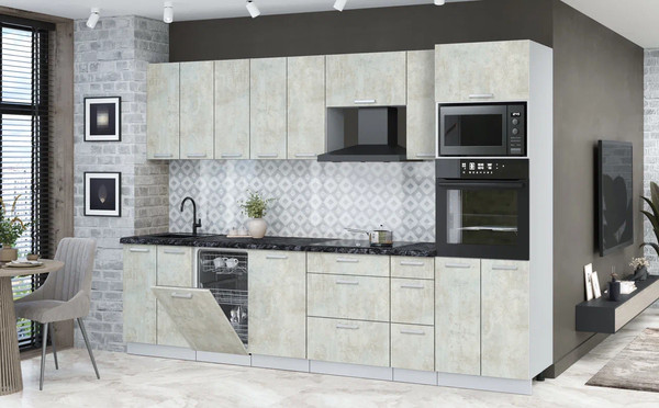 Кухонный гарнитур Интерлиния Мила Лайт 3.05-ПМ3