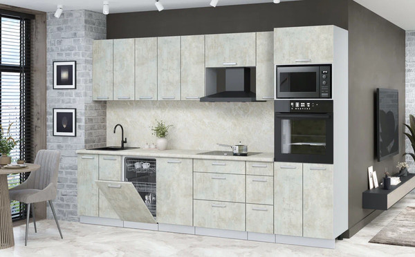 Кухонный гарнитур Интерлиния Мила Лайт 3.05-ПМ3