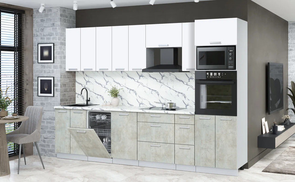 Кухонный гарнитур Интерлиния Мила Лайт 3.05-ПМ3