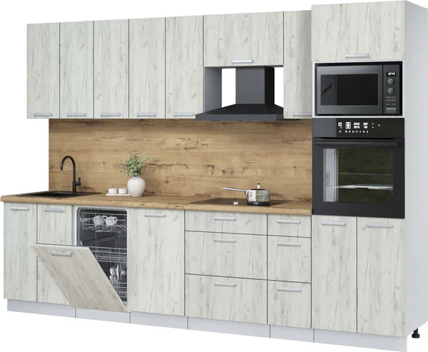 Кухонный гарнитур Интерлиния Мила Лайт 3.05-ПМ3 - фото