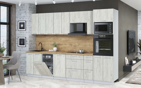 Кухонный гарнитур Интерлиния Мила Лайт 3.05-ПМ3