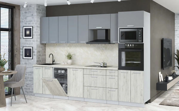 Кухонный гарнитур Интерлиния Мила Лайт 3.05-ПМ3