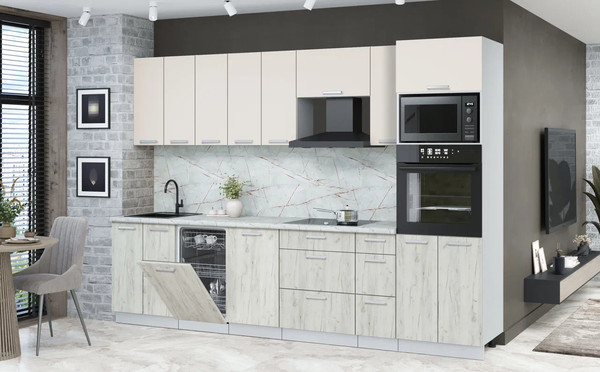 Кухонный гарнитур Интерлиния Мила Лайт 3.05-ПМ3 