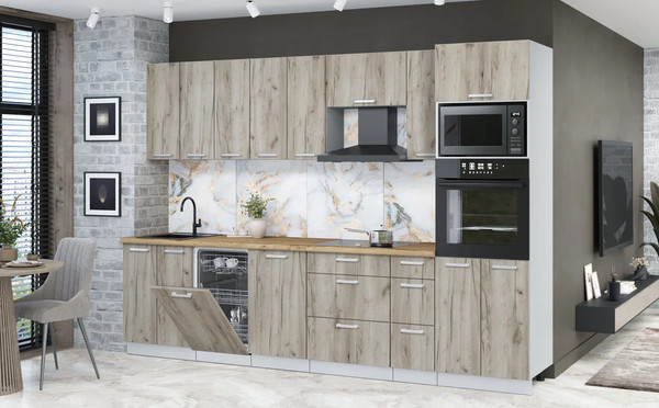 Кухонный гарнитур Интерлиния Мила Лайт 3.05-ПМ3 