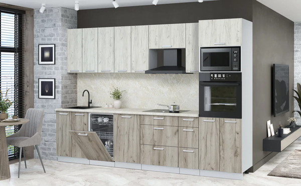 Кухонный гарнитур Интерлиния Мила Лайт 3.05-ПМ3