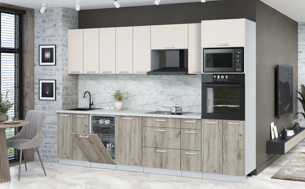 Кухонный гарнитур Интерлиния Мила Лайт 3.05-ПМ3