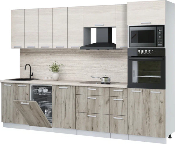 Кухонный гарнитур Интерлиния Мила Лайт 3.05-ПМ3 - фото