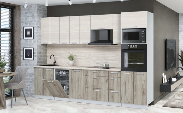 Кухонный гарнитур Интерлиния Мила Лайт 3.05-ПМ3