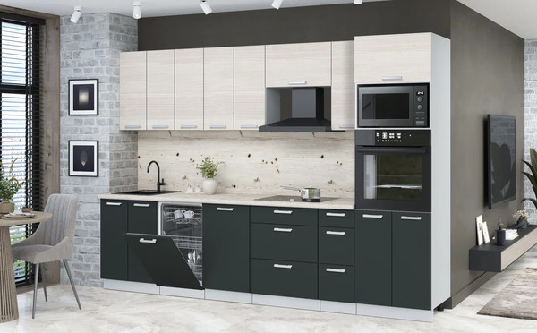 Кухонный гарнитур Интерлиния Мила Лайт 3.05-ПМ3