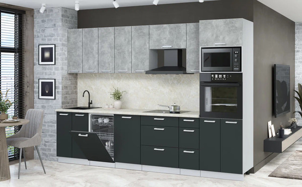 Кухонный гарнитур Интерлиния Мила Лайт 3.05-ПМ3