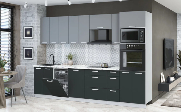 Кухонный гарнитур Интерлиния Мила Лайт 3.05-ПМ3