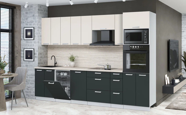 Кухонный гарнитур Интерлиния Мила Лайт 3.05-ПМ3