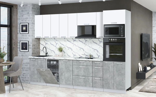 Кухонный гарнитур Интерлиния Мила Лайт 3.05-ПМ3