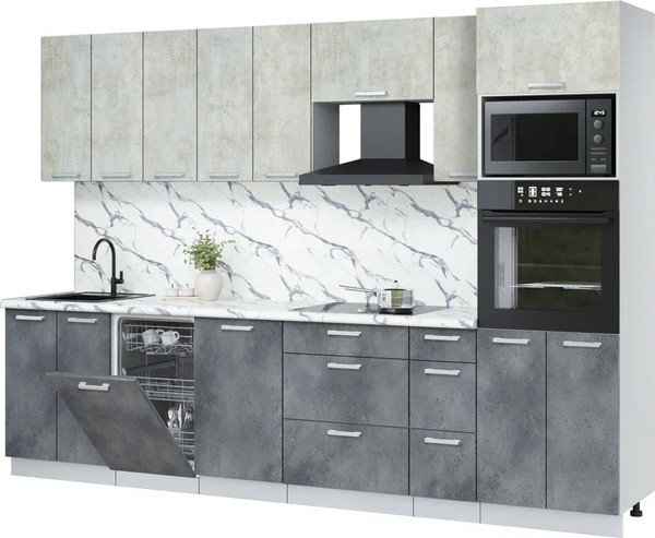 Кухонный гарнитур Интерлиния Мила Лайт 3.05-ПМ3 - фото