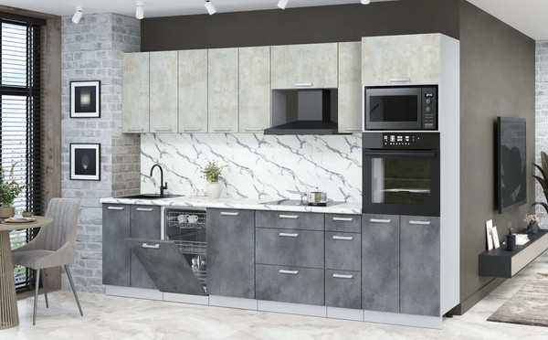 Кухонный гарнитур Интерлиния Мила Лайт 3.05-ПМ3