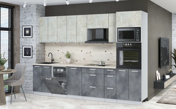 Кухонный гарнитур Интерлиния Мила Лайт 3.05-ПМ3