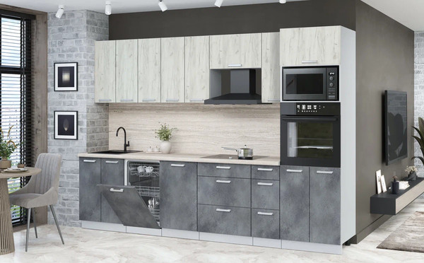 Кухонный гарнитур Интерлиния Мила Лайт 3.05-ПМ3