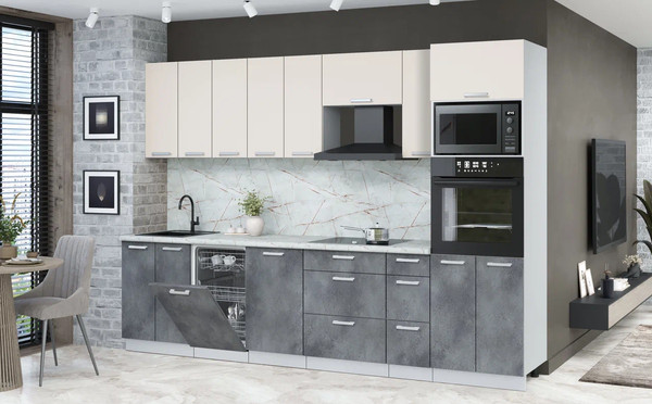 Кухонный гарнитур Интерлиния Мила Лайт 3.05-ПМ3 