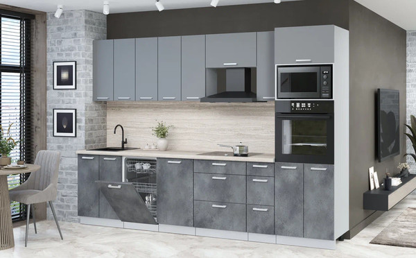 Кухонный гарнитур Интерлиния Мила Лайт 3.05-ПМ3 