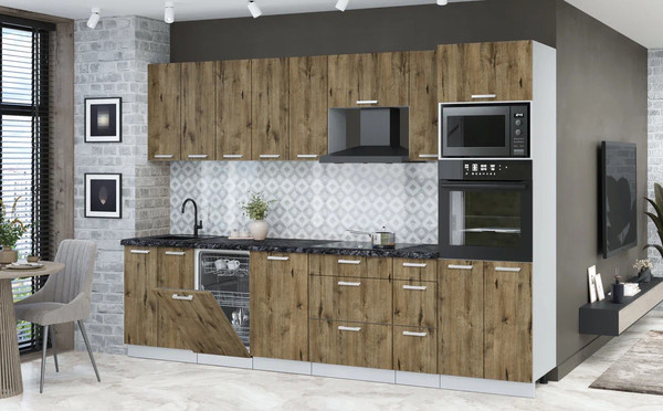 Кухонный гарнитур Интерлиния Мила Лайт 3.05-ПМ3