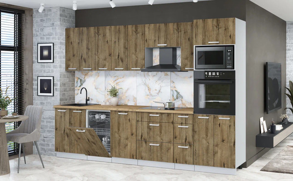 Кухонный гарнитур Интерлиния Мила Лайт 3.05-ПМ3