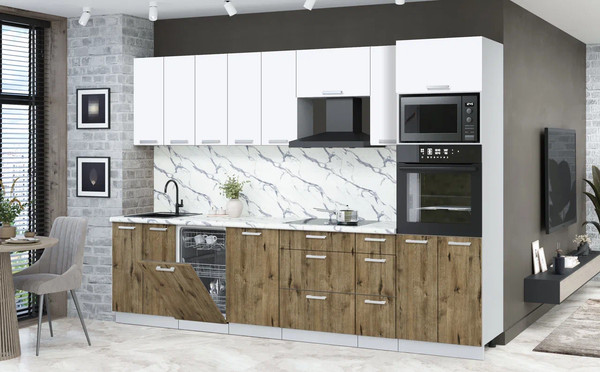 Кухонный гарнитур Интерлиния Мила Лайт 3.05-ПМ3