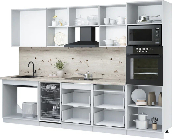 Кухонный гарнитур Интерлиния Мила Лайт 3.05-ПМ3 