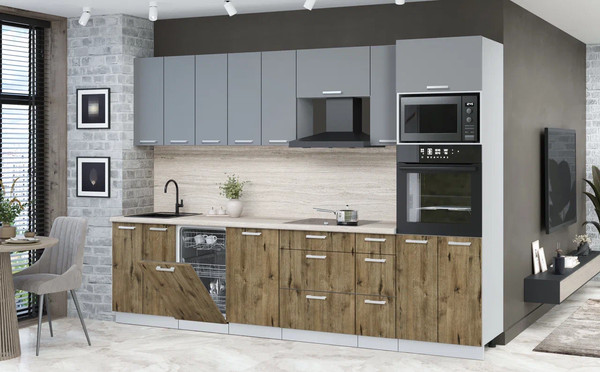 Кухонный гарнитур Интерлиния Мила Лайт 3.05-ПМ3 