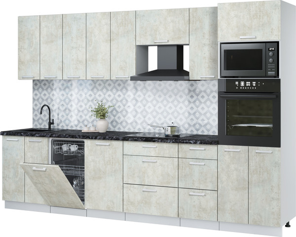 Кухонный гарнитур Интерлиния Мила Лайт 3.1-ПМ3  - фото