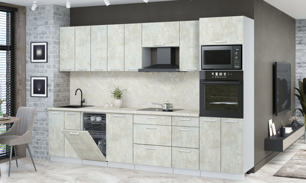 Кухонный гарнитур Интерлиния Мила Лайт 3.1-ПМ3 