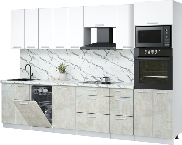 Кухонный гарнитур Интерлиния Мила Лайт 3.1-ПМ3  - фото
