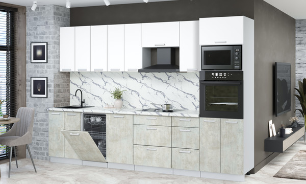 Кухонный гарнитур Интерлиния Мила Лайт 3.1-ПМ3 