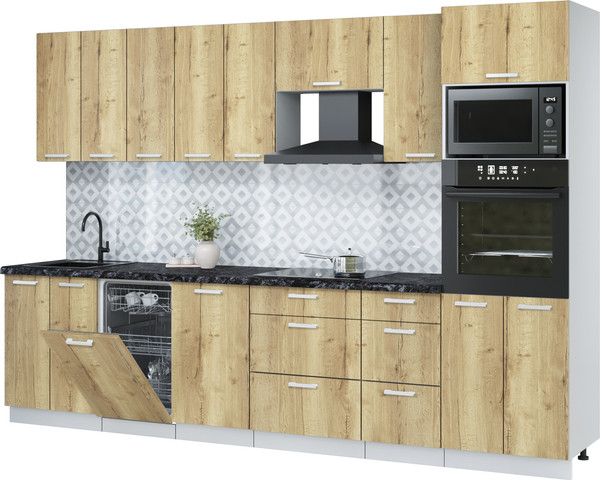 Кухонный гарнитур Интерлиния Мила Лайт 3.1-ПМ3  - фото