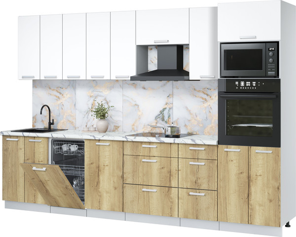 Кухонный гарнитур Интерлиния Мила Лайт 3.1-ПМ3  - фото