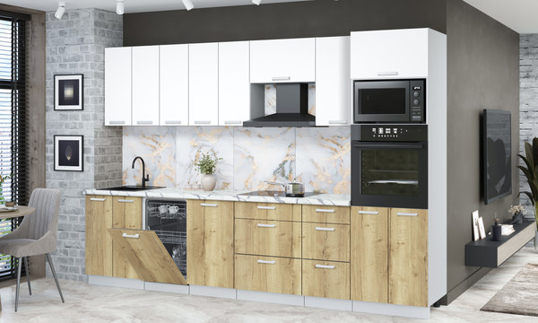 Кухонный гарнитур Интерлиния Мила Лайт 3.1-ПМ3 