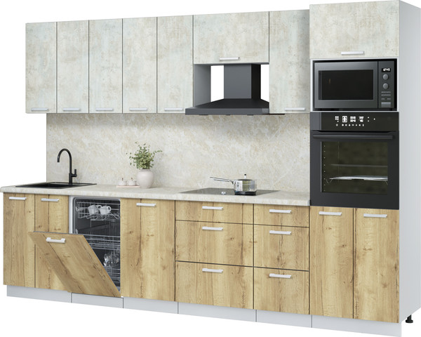 Кухонный гарнитур Интерлиния Мила Лайт 3.1-ПМ3  - фото